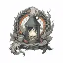 dark souls 3 bonfire   tattoo design idea