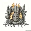 dark souls 3 bonfire   tattoo design idea