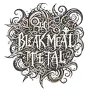black metal font Chaotic  tattoo design idea