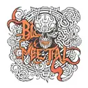 black metal font Chaotic  tattoo design idea