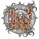 black metal font Chaotic  tattoo design idea