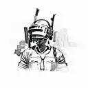 PUBG MOBILE tattoo design idea