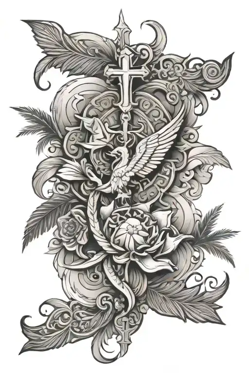 Philippines and Christianity  tattoo design idea