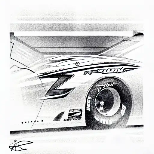 nascar racing tattoo design idea