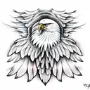 eagle with wings spread tattoo design idea