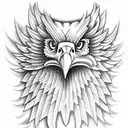 eagle with wings spread tattoo design idea