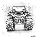 monster truck  tattoo design idea