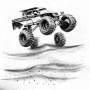 monster truck  tattoo design idea