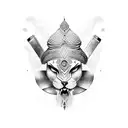 persian warrior tattoo design idea