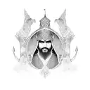 persian warrior tattoo design idea