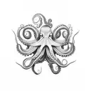 octopus and tuna tattoo design idea