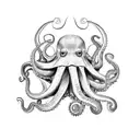 octopus and tuna tattoo design idea
