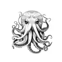 octopus and tuna tattoo design idea