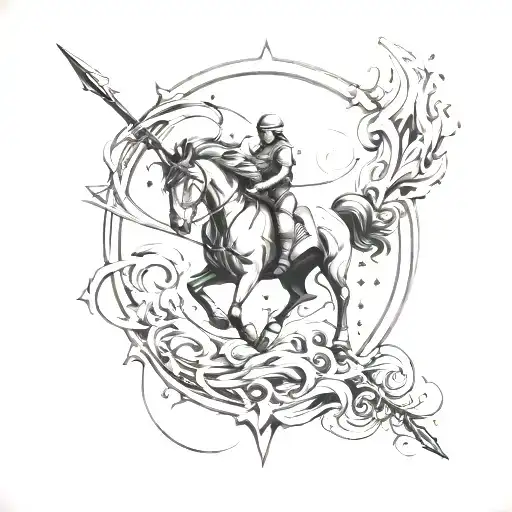 Sagittarius tattoo design idea