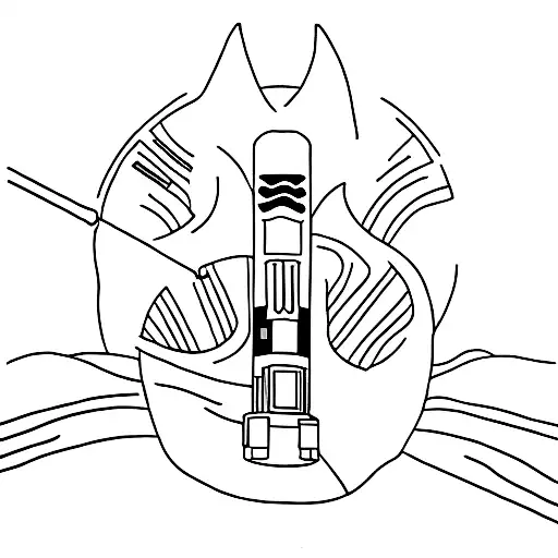 A minimalist tattoo of a lightsaber tattoo design idea