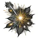 fireworks exploding tattoo design idea