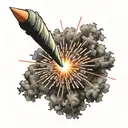 fireworks exploding tattoo design idea