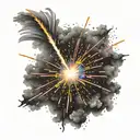 fireworks exploding tattoo design idea