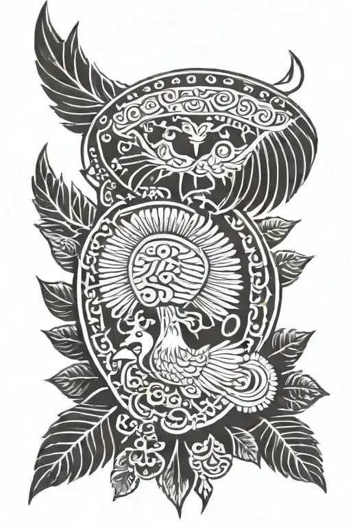 historical ethic symbols of countries for; turkey, bulgaria, england on the men calf  tattoo design idea