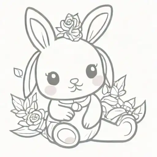 bunny, cute, doll, kawaii tattoo design idea
