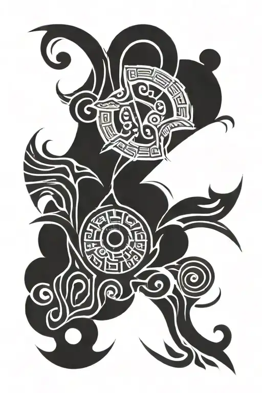 icelandic theme tattoo design idea