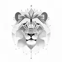 Imaginez un tatouage où un lion est représenté en train de protéger une horloge antique ou un sablier. Ce design met l'a tattoo design idea