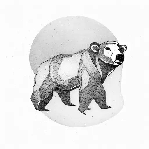 bear fighting bull tattoo design idea