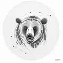 bear fighting bull tattoo design idea