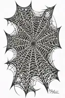 spider web tattoo design idea