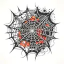 spider web tattoo design idea