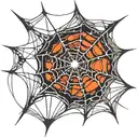 spider web tattoo design idea