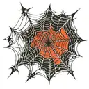 spider web tattoo design idea