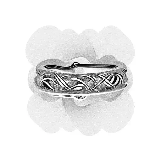 wedding band tatoo around the finger tattoo design idea