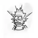 bart simpson beach tattoo design idea