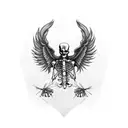 grim Reaper with skeleton wings tattoo design idea