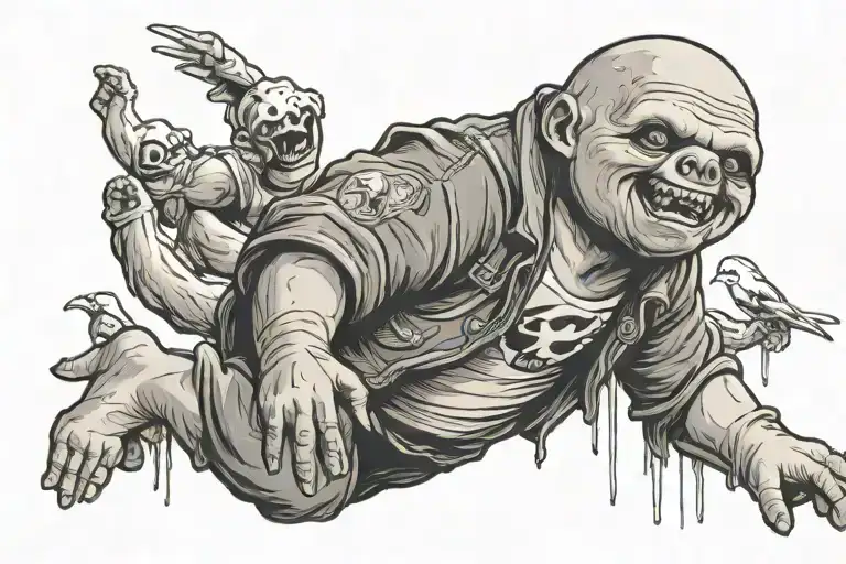 goonies never say, goonies sloth tattoo design idea