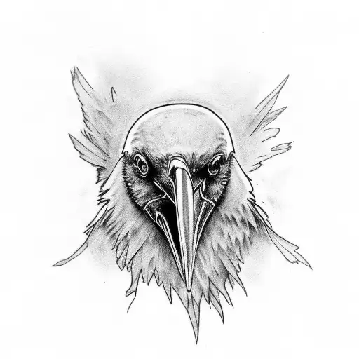 Raven tattoo design idea