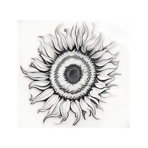 girassol van gogh tattoo design idea