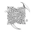 Celtic Puzzle Piece tattoo design idea