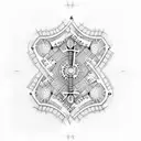 kilt cribbage French tattoo design idea