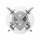 kilt cribbage French tattoo design idea