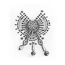 kilt cribbage French tattoo design idea