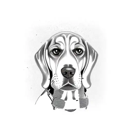 beagle dog tattoo design idea