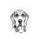 beagle dog tattoo design idea