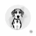 beagle dog tattoo design idea