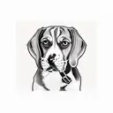 beagle dog tattoo design idea