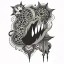 word lust tattoo design idea