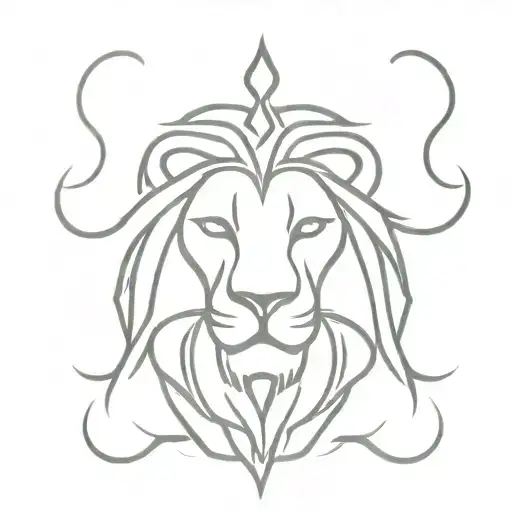 celtic lion head tattoo design idea