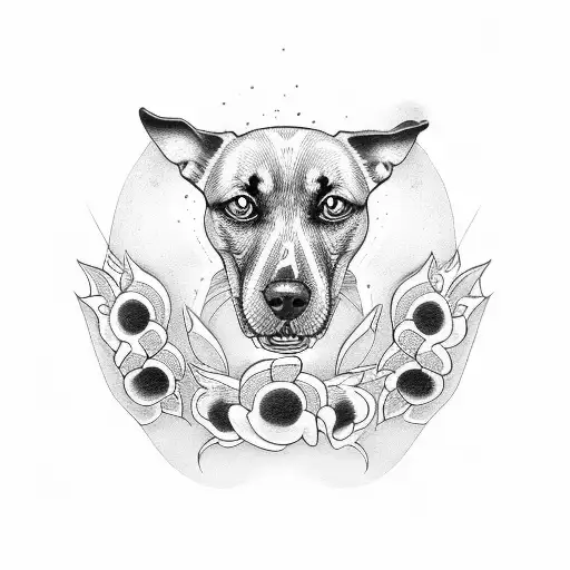 dog memorial tattoo with no dog tattoo design idea