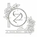 roman numeral number 27 tattoo design idea